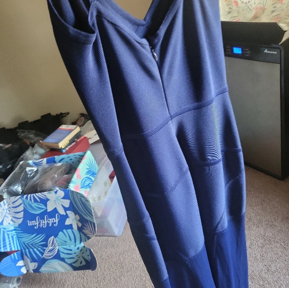 Herve Leger blue dress NWOT. - Picture 3 of 7